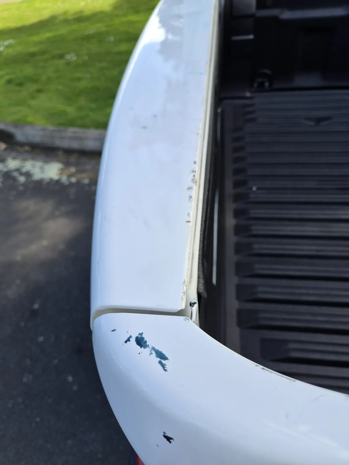 Scuff on the tray edge